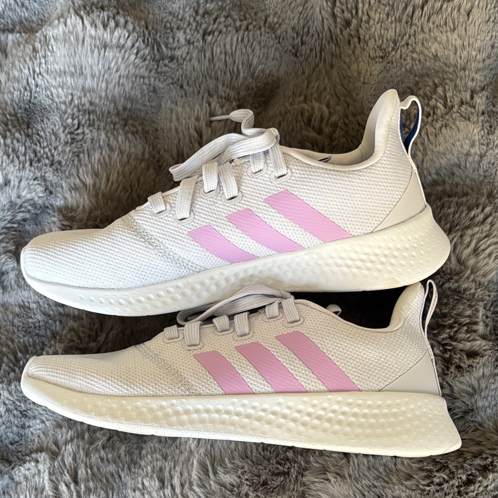 Adidas Cloudfoam Super Gray Grey Purple Sneaker 5.5